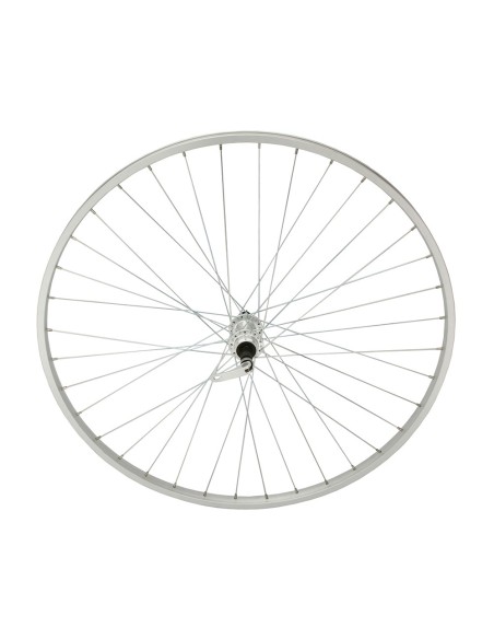 27 x 1 1/4 Alloy Free Wheel 36 Spoke 14g UCP 3/8 Q.R/Axle Single Wall Silver.